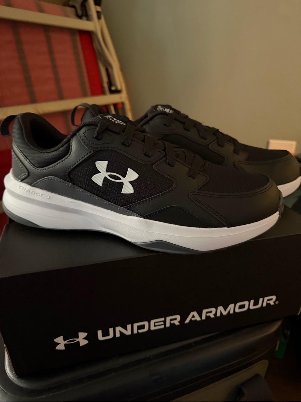 Under Armour Black and White Men's Athletic Sneakers